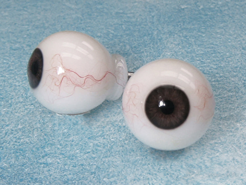 Ojos humanos de vidrio acrílico con vasos y venas de 27 mm