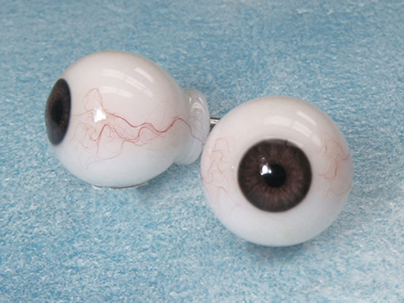 Ojos humanos de vidrio acrílico con vasos y venas de 27 mm