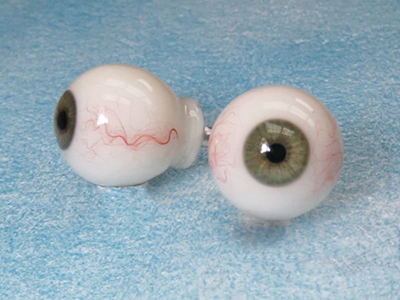 Ojos humanos de vidrio acrílico con vasos y venas de 27 mm